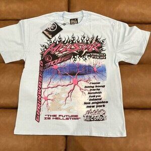 Hellstar Records 3005 World Tour Blue / Pink T-Shirt Mens Size Large